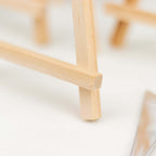 10 - Pack Wooden Display Easel Stands DIY Mini Design Natural - Rustic Place Card Table Number Holders 5" - Bell Racket Store