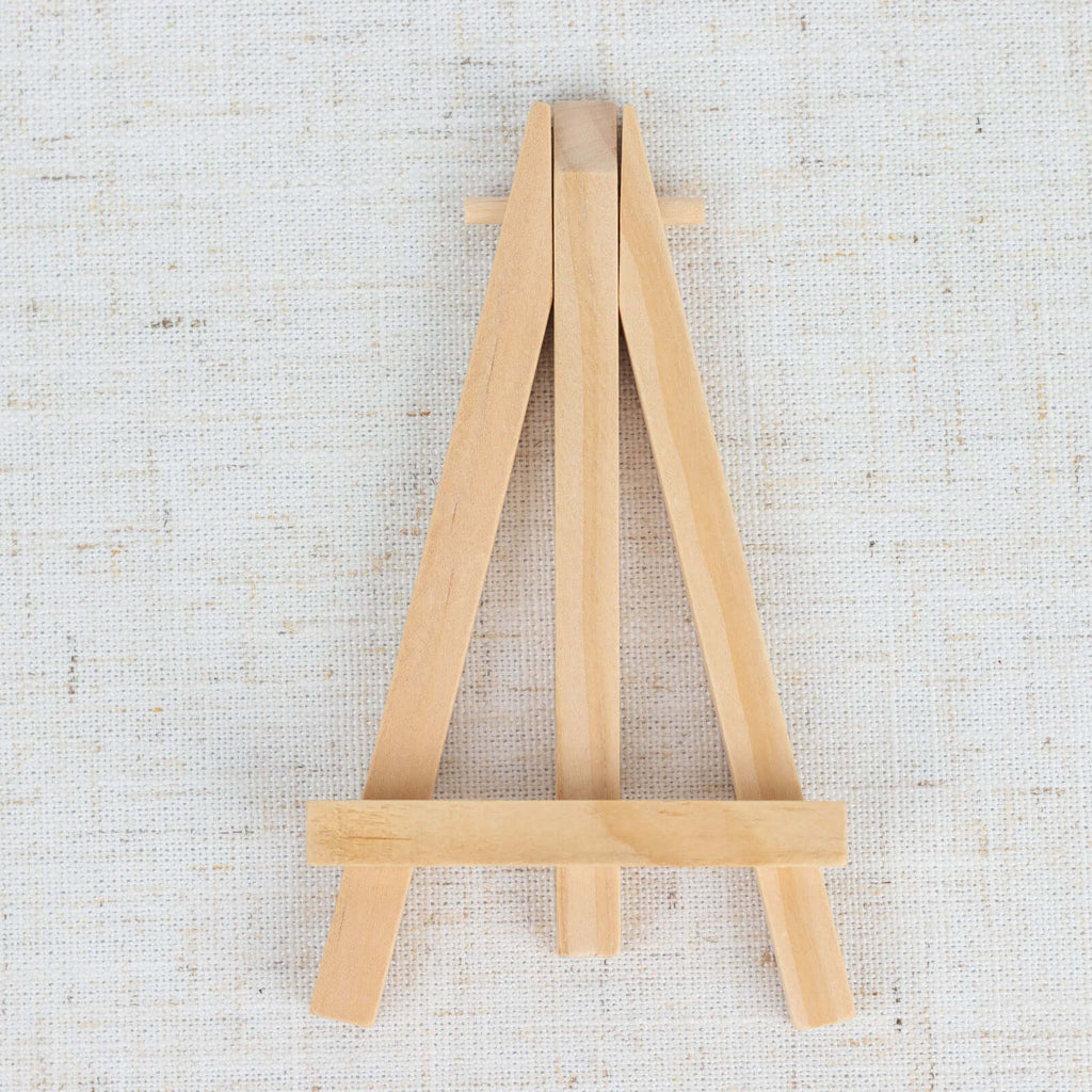 10 - Pack Wooden Display Easel Stands DIY Mini Design Natural - Rustic Place Card Table Number Holders 5" - Bell Racket Store
