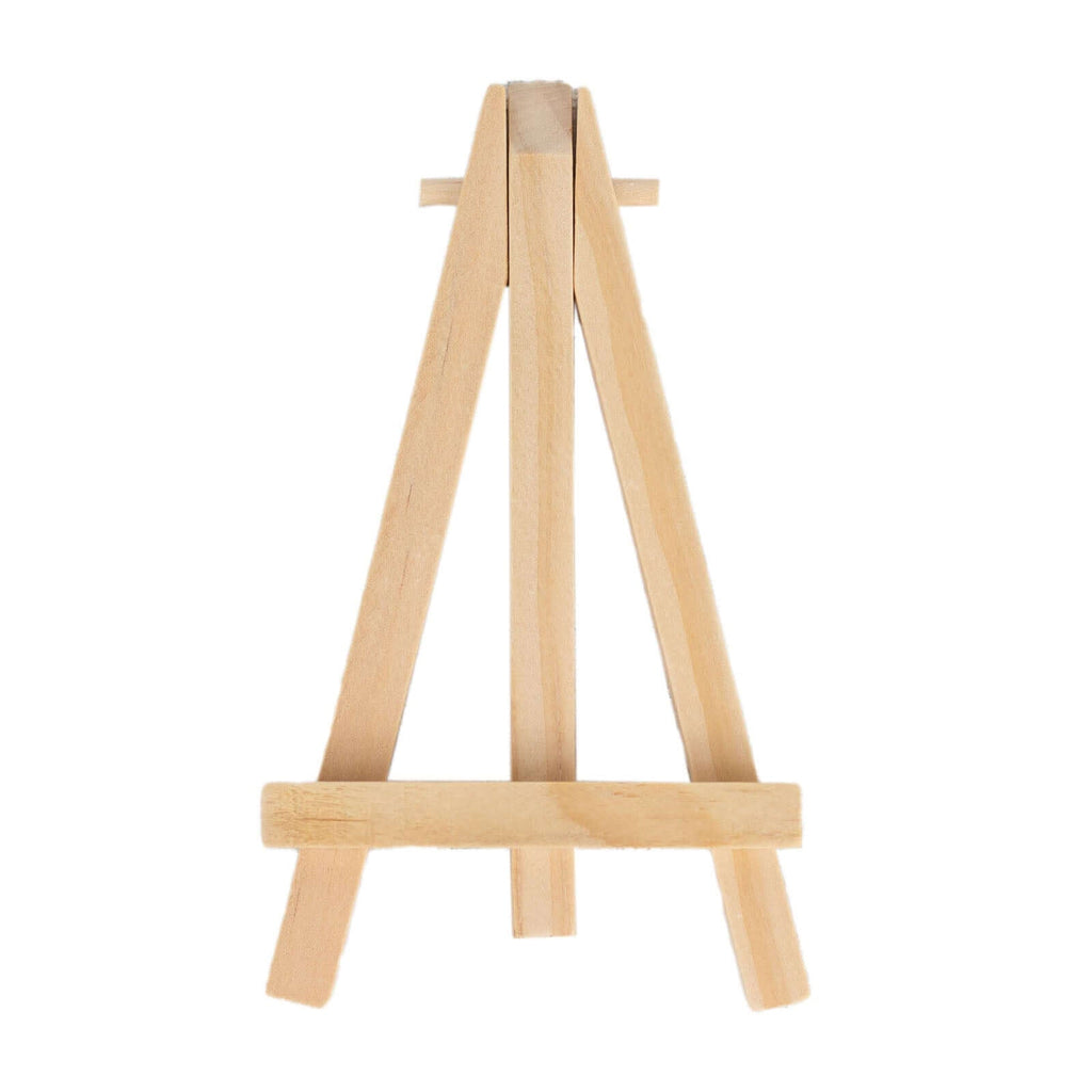 10 - Pack Wooden Display Easel Stands DIY Mini Design Natural - Rustic Place Card Table Number Holders 5" - Bell Racket Store