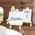 10 - Pack Wooden Display Easel Stands DIY Mini Design Natural - Rustic Place Card Table Number Holders 5" - Bell Racket Store