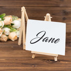 10 - Pack Wooden Display Easel Stands DIY Small Design Natural - Rustic Place Card Table Number Holders 7" - Bell Racket Store