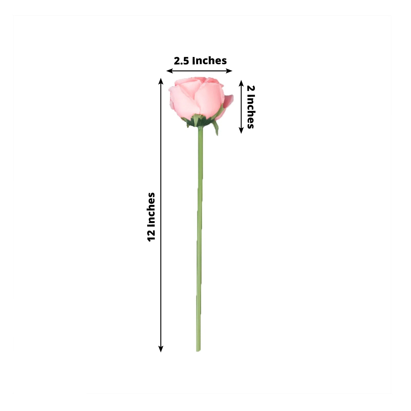 10 Pcs 12" Artificial Silk Roses - Pink, Single Stem Rose for Flower Bouquet Arrangements - Bell Racket Store