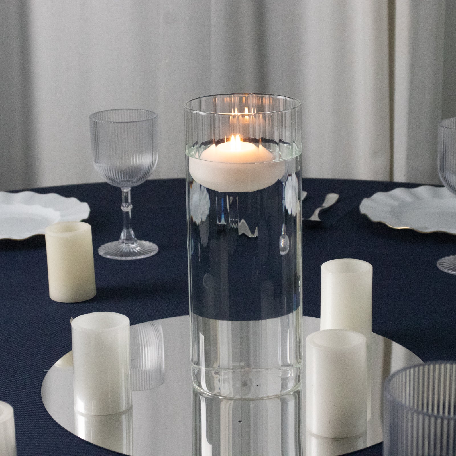 10" Ribbed Cylinder Glass Vases â€“ 12 Pack Clear Flower Vases for Table Centerpieces, Home & Wedding Decor - Bell Racket Store