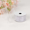 10 Yards 1.5" White Sheer Organza Wired Edge Ribbon