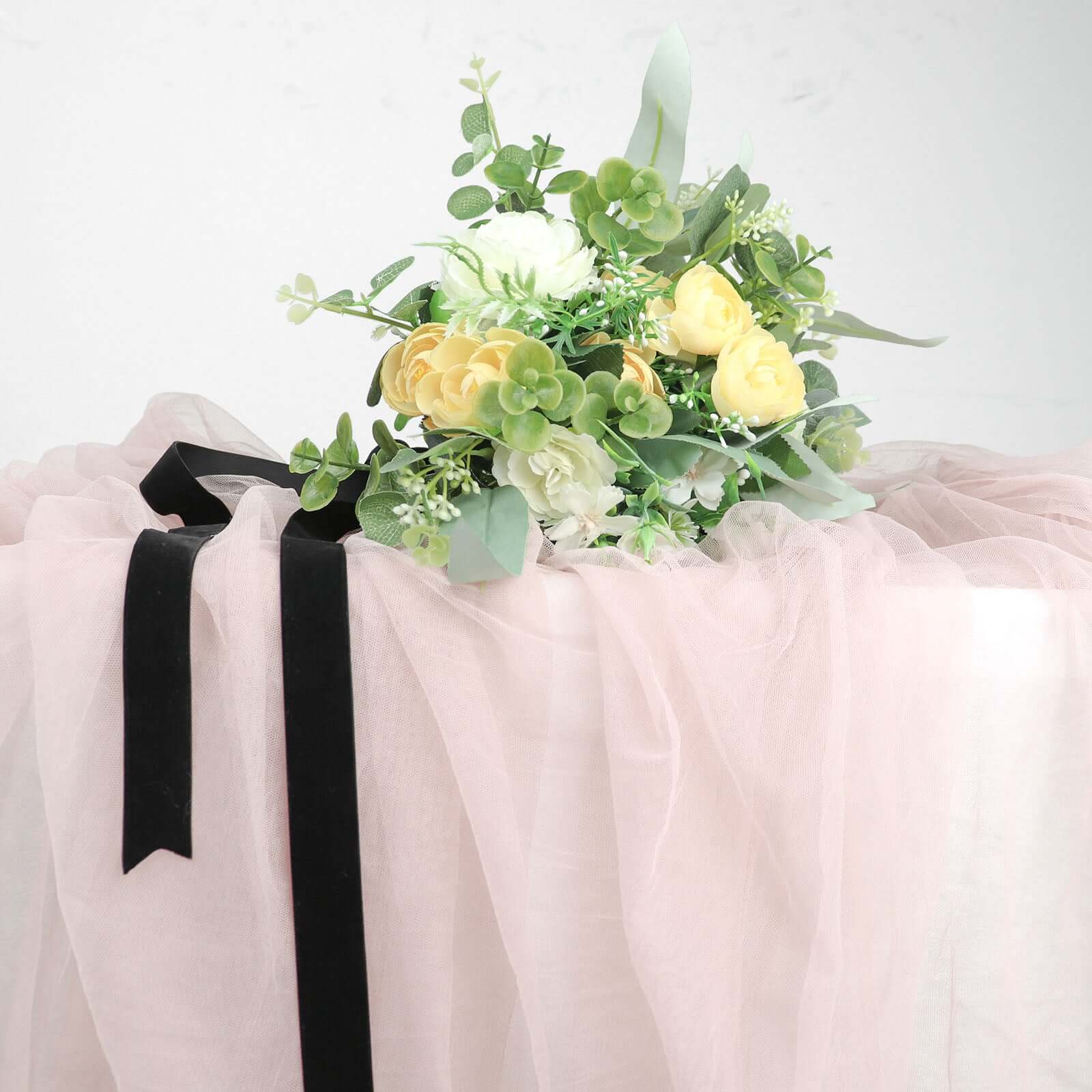 10 Yards Black 1" Velvet Single Faced Ribbon Spool, DIY Craft Supplies, Velvet and Nylon Ribbon Roll - Bell Racket Store