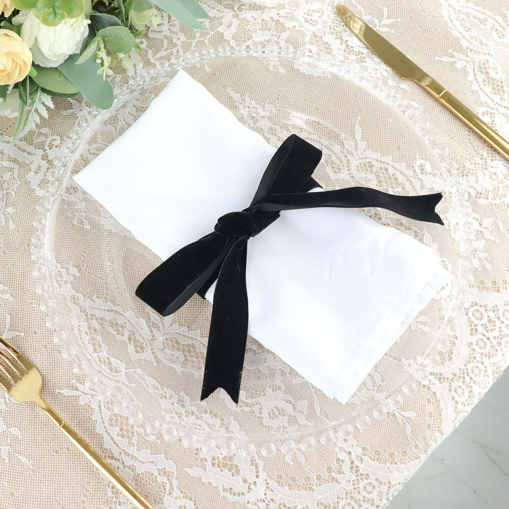 10 Yards Black 1" Velvet Single Faced Ribbon Spool, DIY Craft Supplies, Velvet and Nylon Ribbon Roll - Bell Racket Store