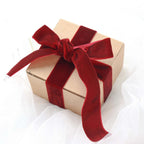 10 Yards Burgundy 1" Velvet Single Faced Ribbon Spool, DIY Craft Supplies, Velvet and Nylon Ribbon Roll - Bell Racket Store