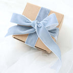 10 Yards Dusty Blue 1" Velvet Single Faced Ribbon Spool, DIY Craft Supplies, Velvet and Nylon Ribbon Roll - Bell Racket Store