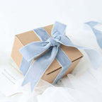 10 Yards Dusty Blue 1" Velvet Single Faced Ribbon Spool, DIY Craft Supplies, Velvet and Nylon Ribbon Roll - Bell Racket Store