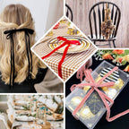 10 Yards Gold 1" Velvet Single Faced Ribbon Spool, DIY Craft Supplies, Velvet and Nylon Ribbon Roll - Bell Racket Store