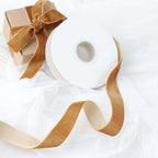 10 Yards Gold 1" Velvet Single Faced Ribbon Spool, DIY Craft Supplies, Velvet and Nylon Ribbon Roll - Bell Racket Store