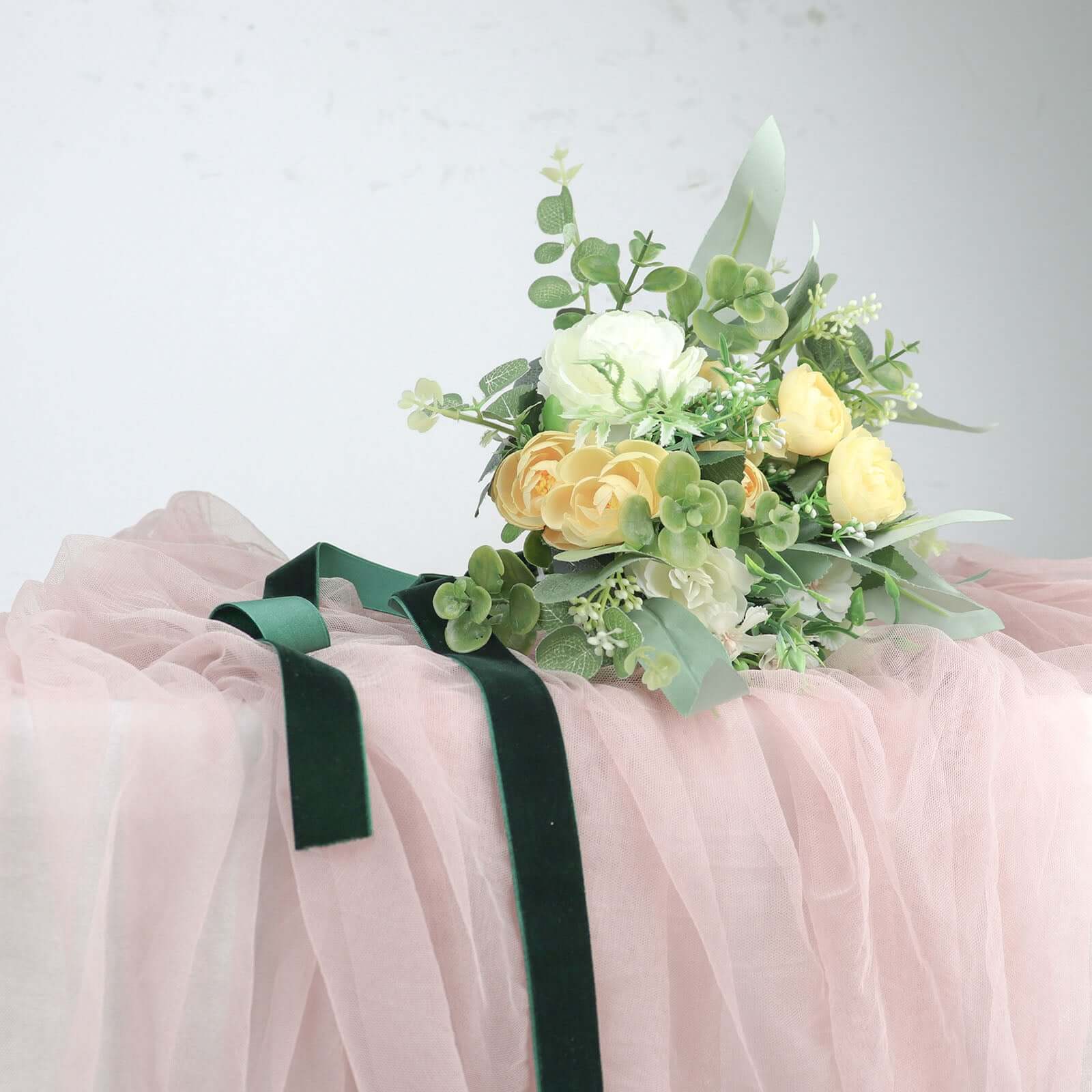 10 Yards Hunter Emerald Green 1" Velvet Single Faced Ribbon Spool, DIY Craft Supplies, Velvet and Nylon Ribbon Roll - Bell Racket Store