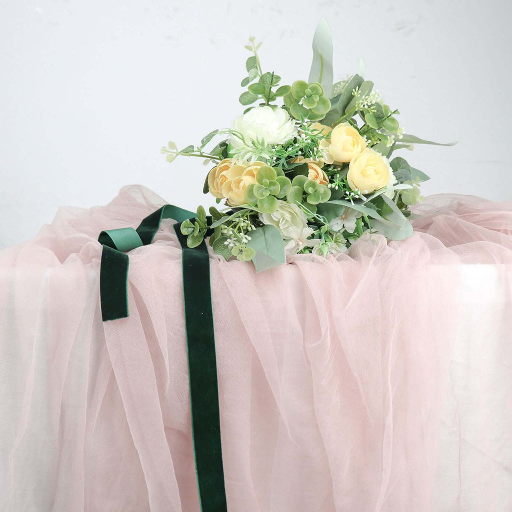 10 Yards Hunter Emerald Green 1" Velvet Single Faced Ribbon Spool, DIY Craft Supplies, Velvet and Nylon Ribbon Roll - Bell Racket Store