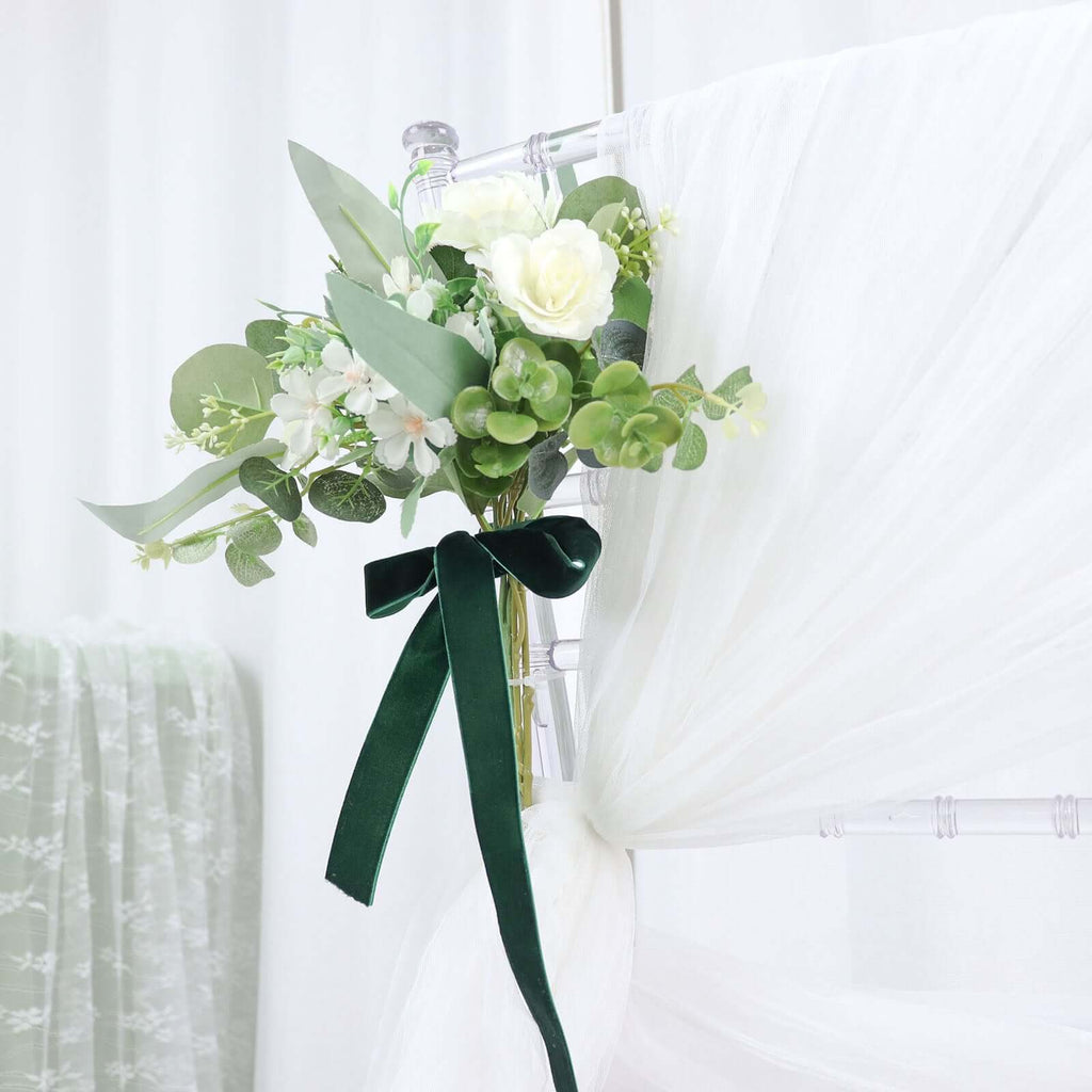 10 Yards Hunter Emerald Green 1" Velvet Single Faced Ribbon Spool, DIY Craft Supplies, Velvet and Nylon Ribbon Roll - Bell Racket Store