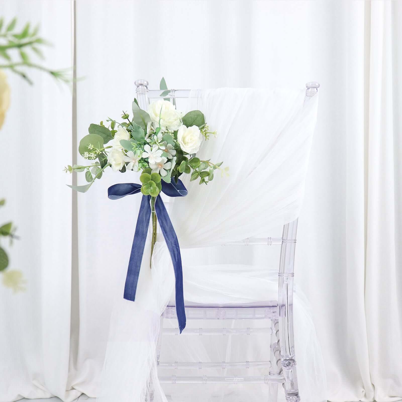 10 Yards Navy Blue 1" Velvet Single Faced Ribbon Spool, DIY Craft Supplies, Velvet and Nylon Ribbon Roll - Bell Racket Store