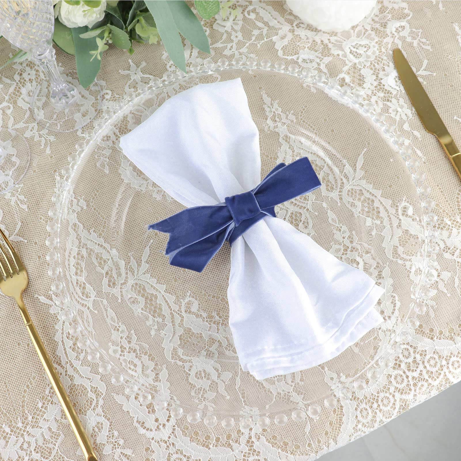 10 Yards Navy Blue 1" Velvet Single Faced Ribbon Spool, DIY Craft Supplies, Velvet and Nylon Ribbon Roll - Bell Racket Store