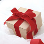 10 Yards Red 1" Velvet Single Faced Ribbon Spool, DIY Craft Supplies, Velvet and Nylon Ribbon Roll - Bell Racket Store