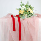 10 Yards Red 1" Velvet Single Faced Ribbon Spool, DIY Craft Supplies, Velvet and Nylon Ribbon Roll - Bell Racket Store