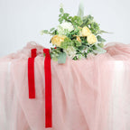 10 Yards Red 1" Velvet Single Faced Ribbon Spool, DIY Craft Supplies, Velvet and Nylon Ribbon Roll - Bell Racket Store