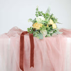 10 Yards Terracotta (Rust) 1" Velvet Single Faced Ribbon Spool, DIY Craft Supplies, Velvet and Nylon Ribbon Roll - Bell Racket Store