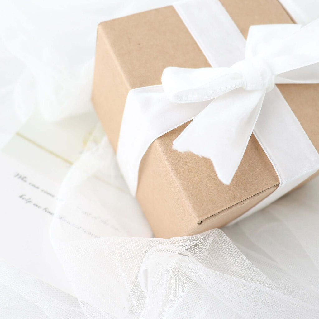 10 Yards White 1" Velvet Single Faced Ribbon Spool, DIY Craft Supplies, Velvet and Nylon Ribbon Roll - Bell Racket Store