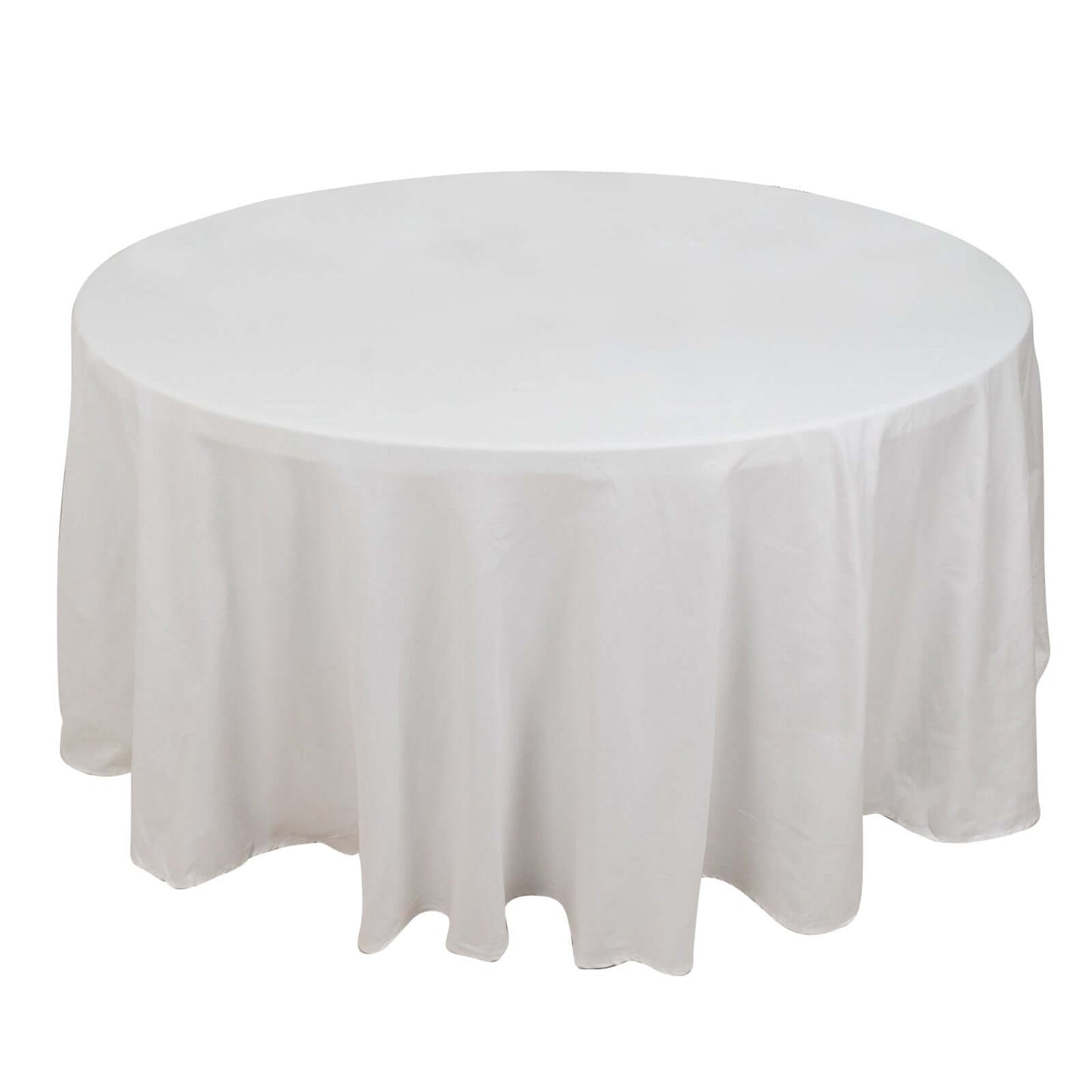 100% Cotton 120" Round Tablecloth White Linen - Seamless, Soft & Breathable Table Cover - NestOCart