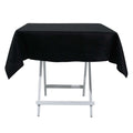 100% Cotton 54"x54" Square Tablecloth Black Linen - Soft & Breathable Fabric Table Cover