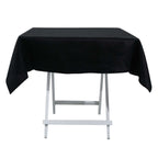 100% Cotton 54"x54" Square Tablecloth Black Linen - Soft & Breathable Fabric Table Cover