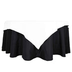 100% Cotton 54"x54" Table Overlay Square Tablecloth White Linen - Sophisticated, Soft & Breathable Fabric Table Topper