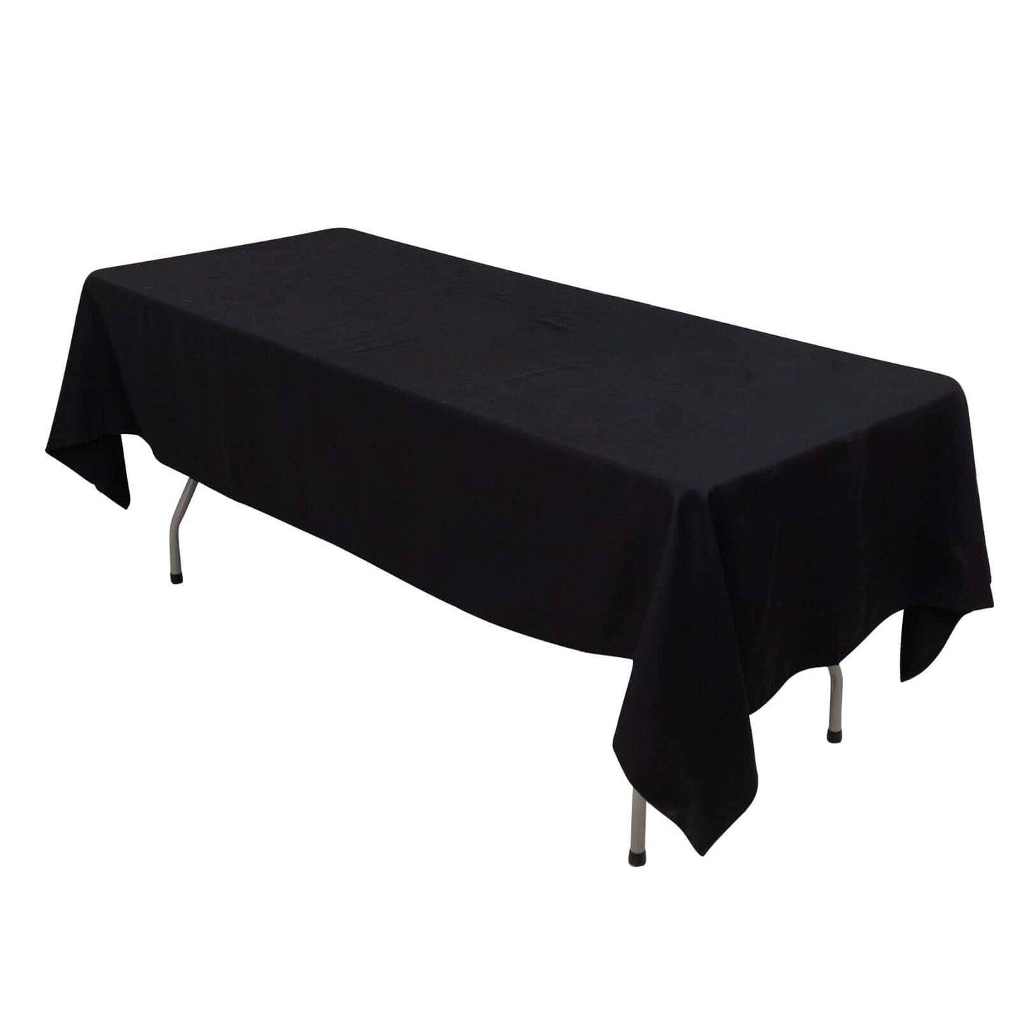 100% Cotton 60"x102" Rectangle Tablecloth Black Linen - Soft & Breathable Table Cover - NestOCart