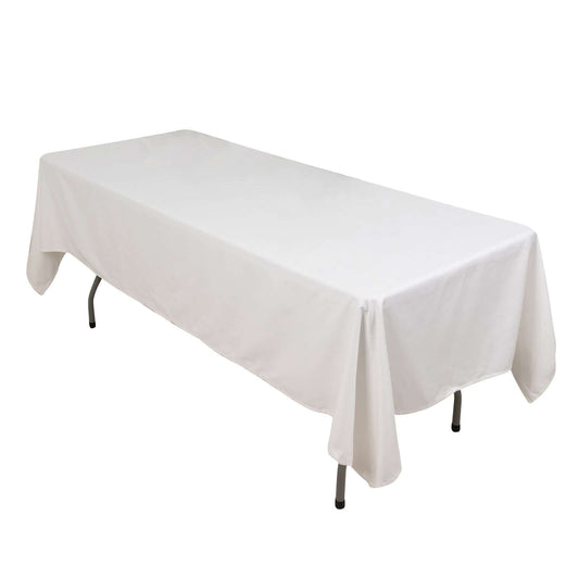 100% Cotton 60"x102" Rectangle Tablecloth White Linen - Soft & Breathable Table Cover - NestOCart