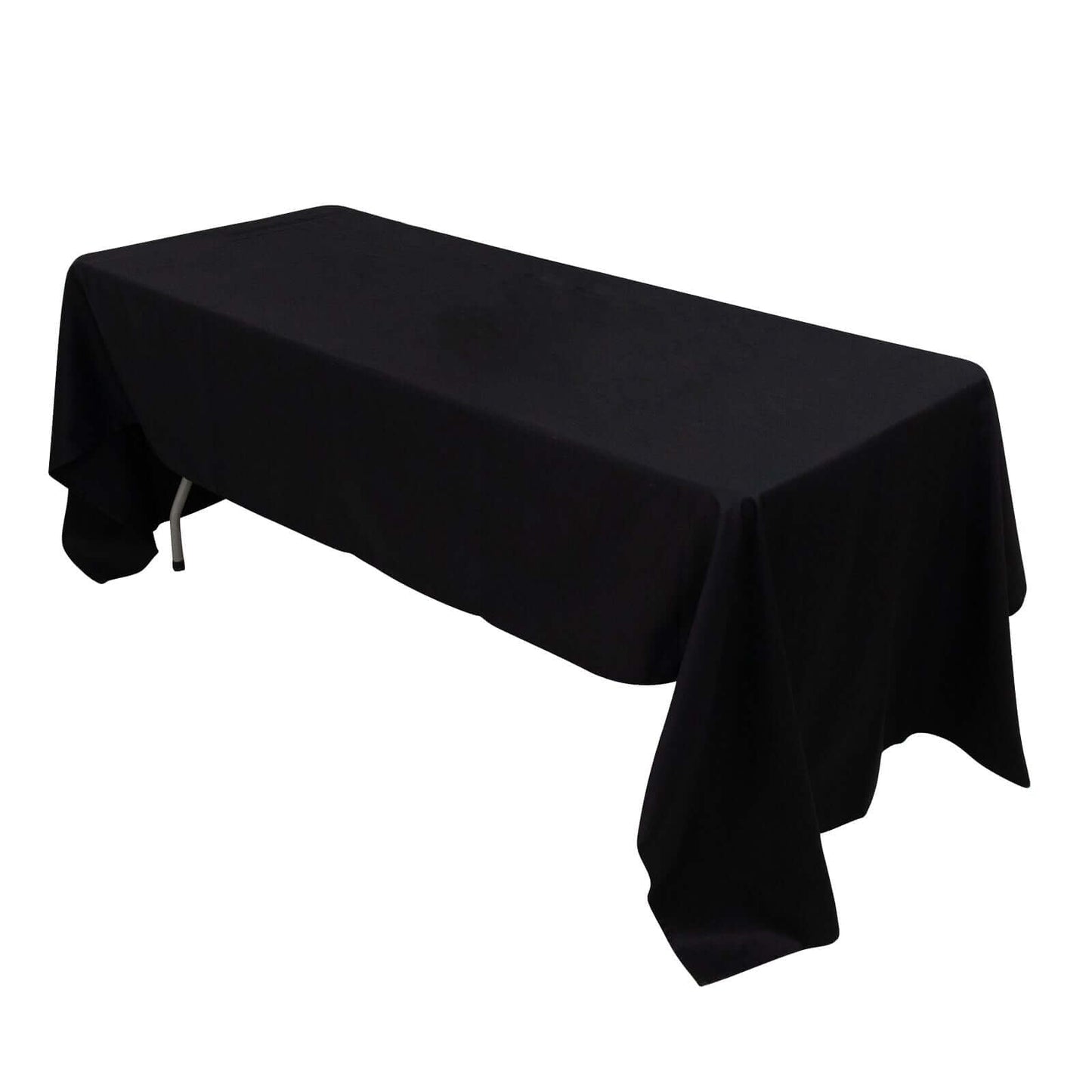 100% Cotton 60"x126" Rectangle Tablecloth Black Linen - Sophisticated, Soft & Breathable Table Cover - NestOCart