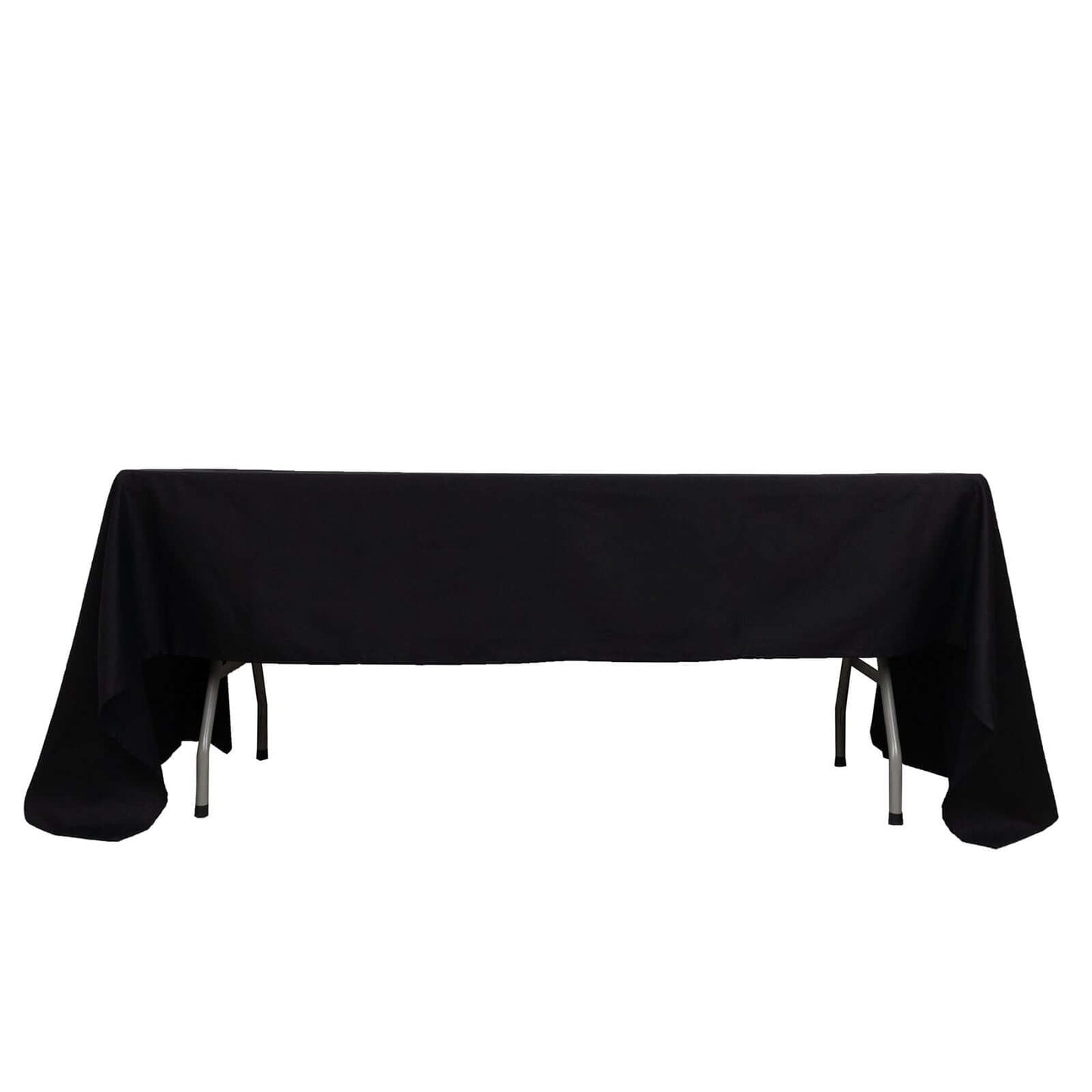 100% Cotton 60"x126" Rectangle Tablecloth Black Linen - Sophisticated, Soft & Breathable Table Cover - NestOCart