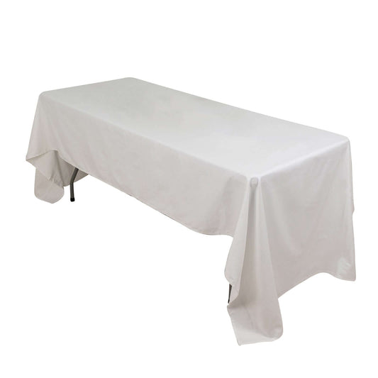 100% Cotton 60"x126" Rectangle Tablecloth White Linen - Sophisticated, Soft & Breathable Table Cover - NestOCart