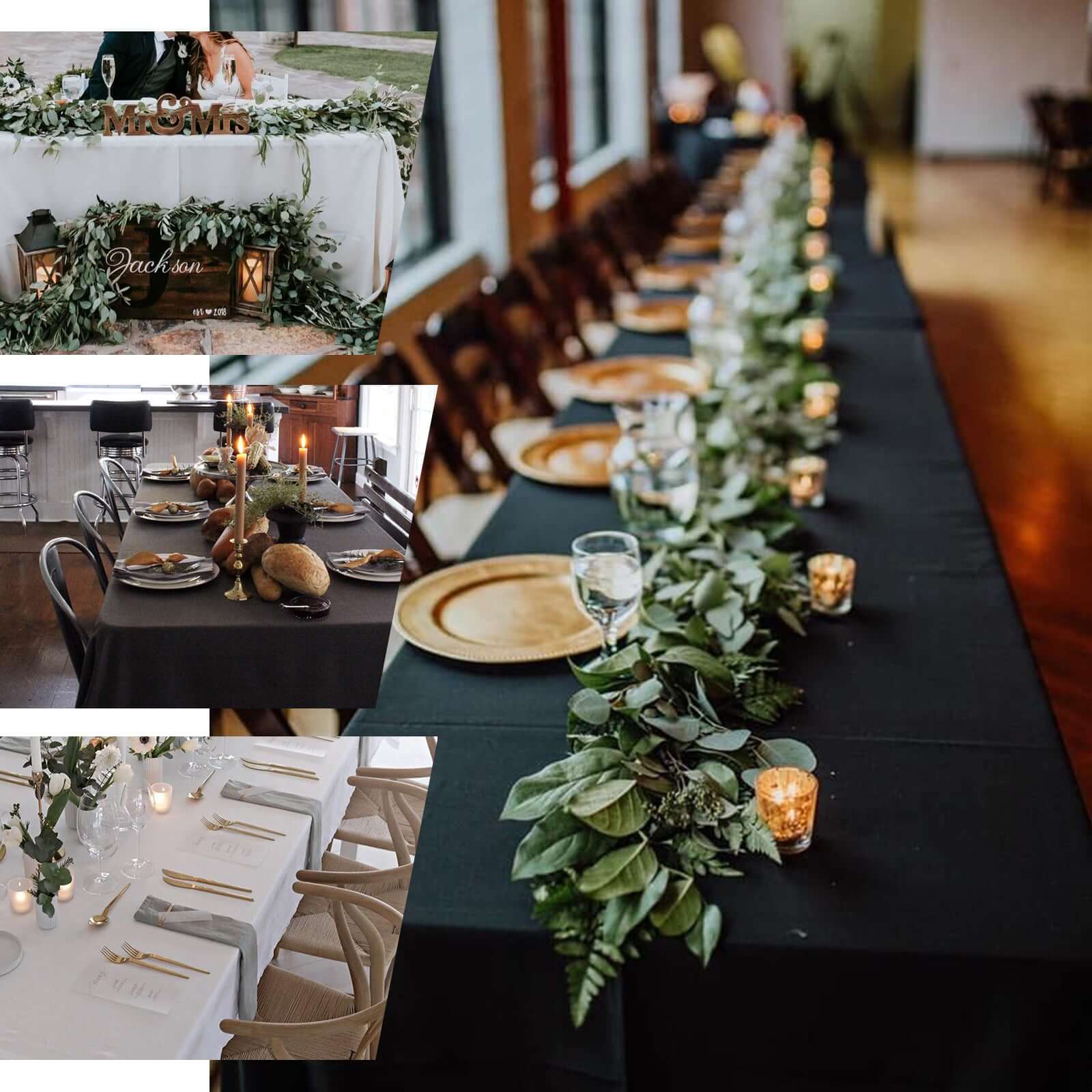 100% Cotton 60"x126" Rectangle Tablecloth White Linen - Sophisticated, Soft & Breathable Table Cover - NestOCart