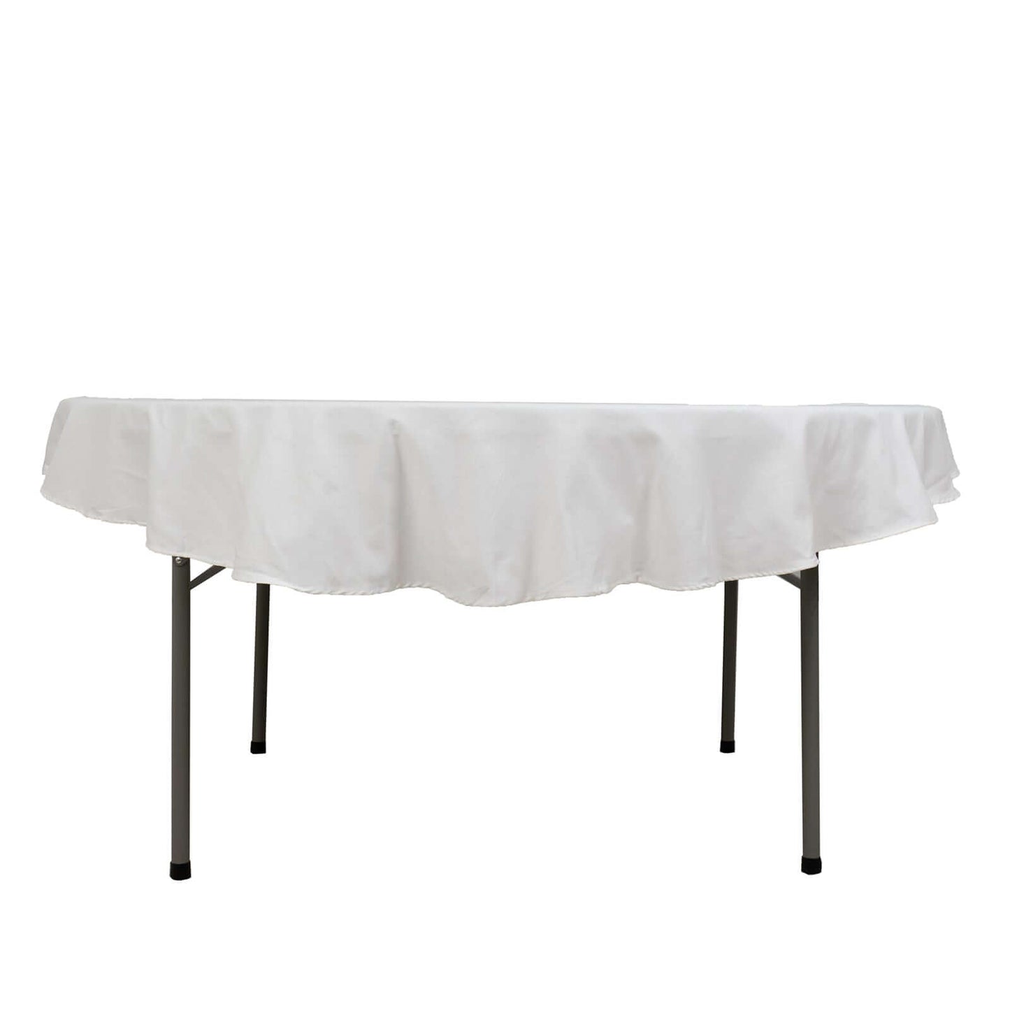 100% Cotton 70" Round Tablecloth White Linen - Sophisticated, Soft & Breathable Table Cover - NestOCart