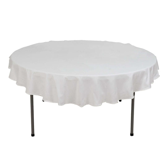 100% Cotton 70" Round Tablecloth White Linen - Sophisticated, Soft & Breathable Table Cover - NestOCart