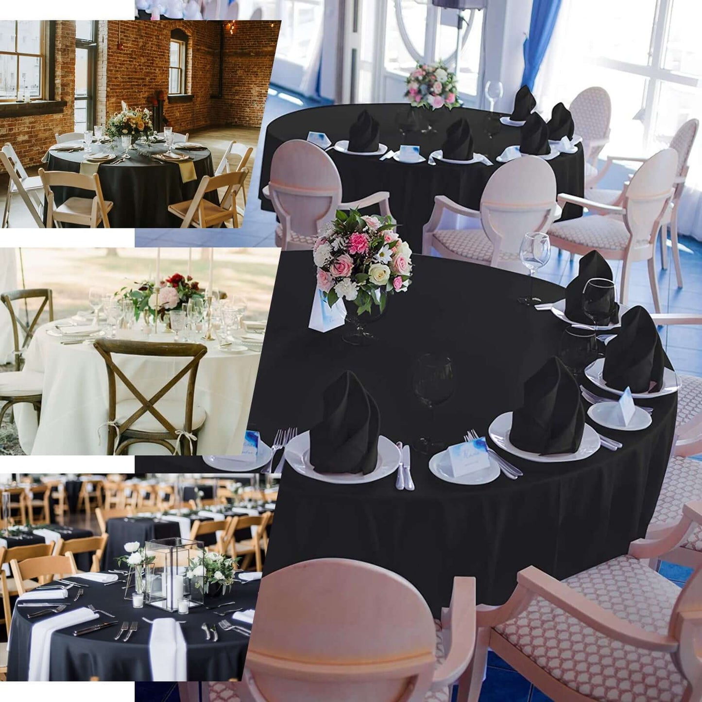 100% Cotton 90" Round Tablecloth White Linen - Sophisticated, Soft & Breathable Table Cover - NestOCart