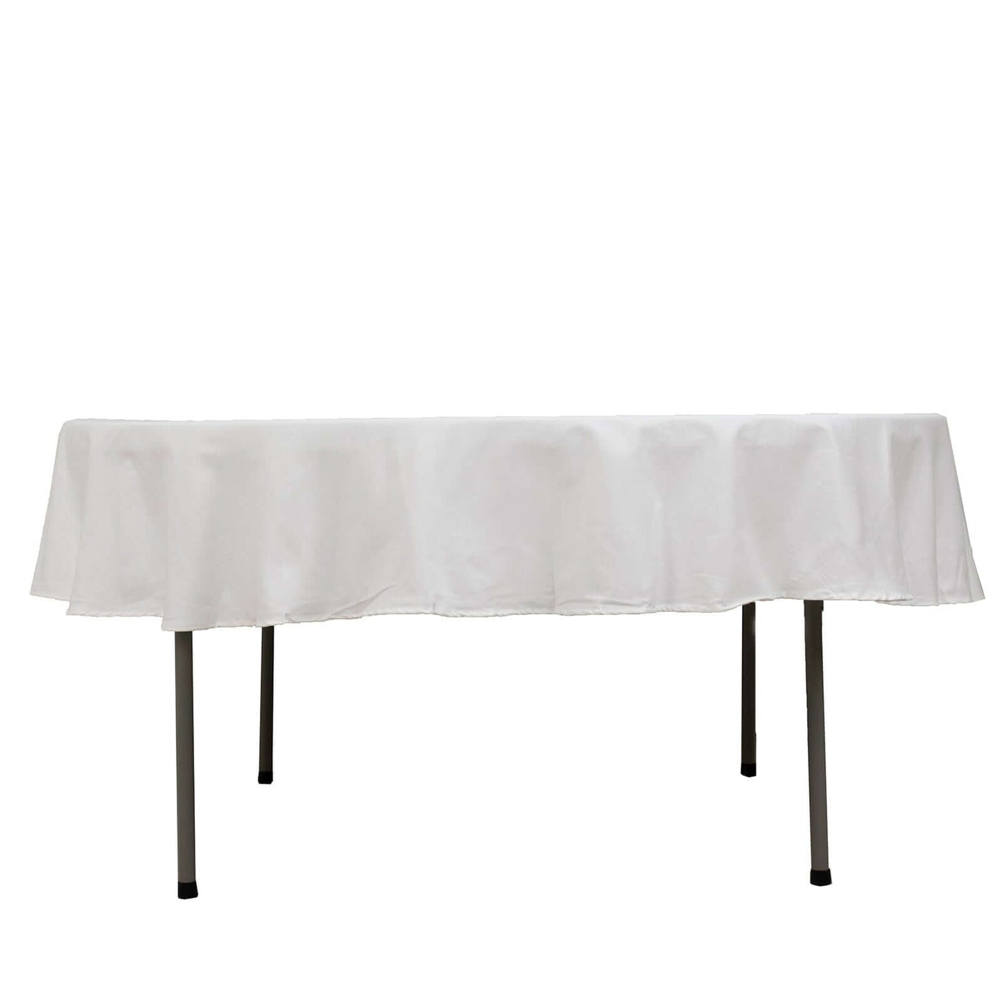100% Cotton 90" Round Tablecloth White Linen - Sophisticated, Soft & Breathable Table Cover - NestOCart