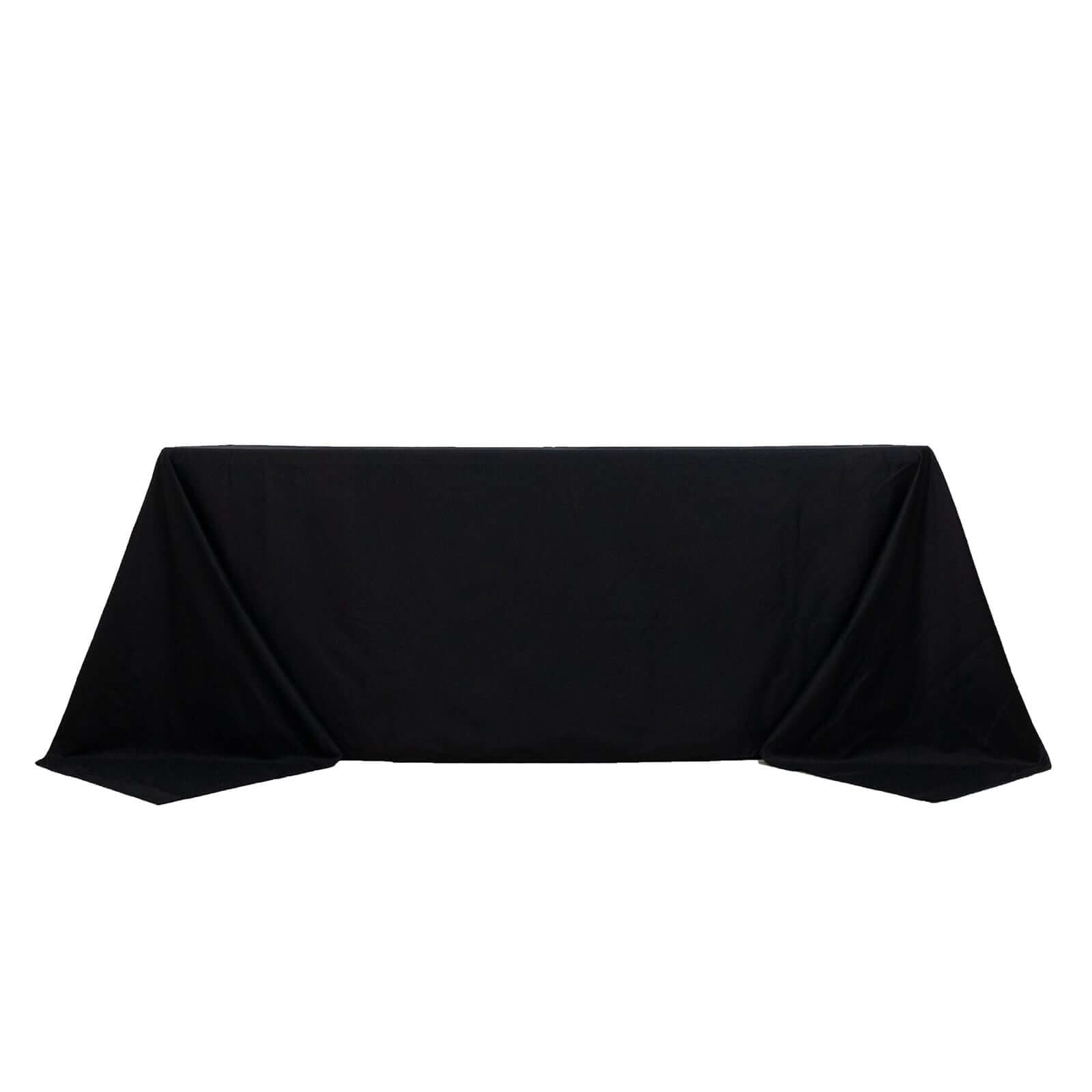 100% Cotton 90"x132" Rectangle Tablecloth Black Linen - Seamless, Soft & Breathable Table Cover - NestOCart