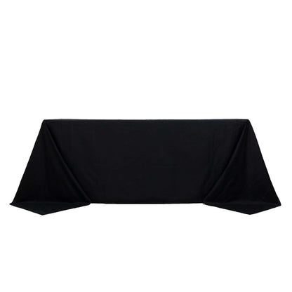 100% Cotton 90"x132" Rectangle Tablecloth Black Linen - Seamless, Soft & Breathable Table Cover - NestOCart