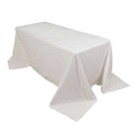 100% Cotton 90"x132" Rectangle Tablecloth White Linen - Seamless, Soft & Breathable Table Cover
