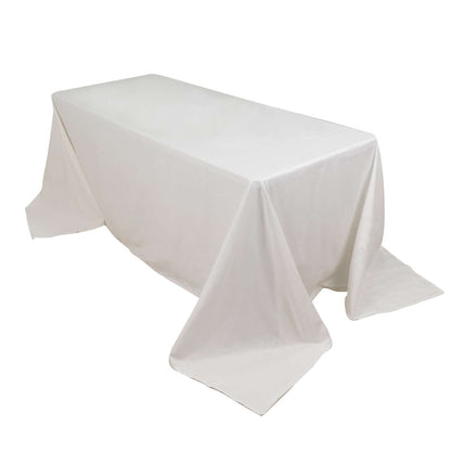 100% Cotton 90"x132" Rectangle Tablecloth White Linen - Seamless, Soft & Breathable Table Cover - NestOCart