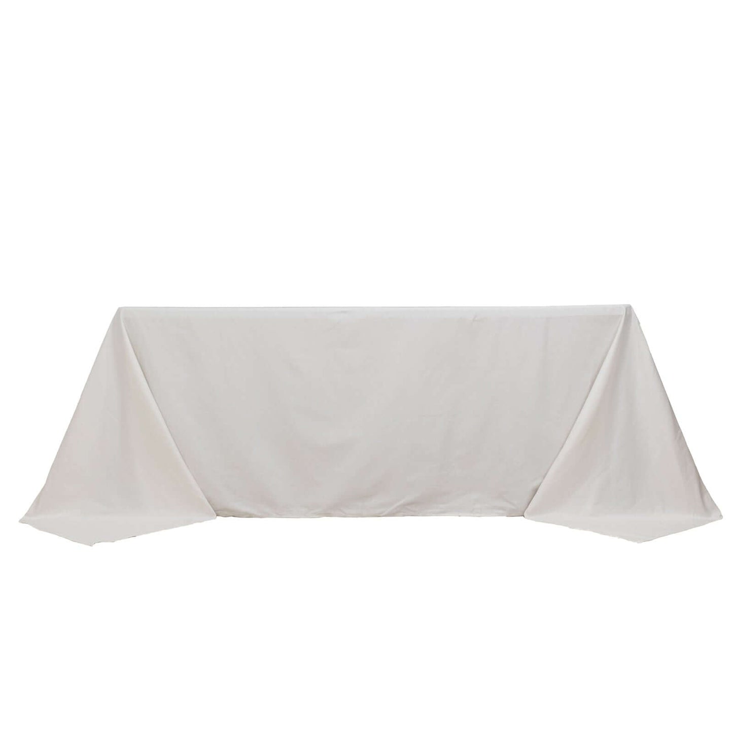 100% Cotton 90"x132" Rectangle Tablecloth White Linen - Seamless, Soft & Breathable Table Cover - NestOCart