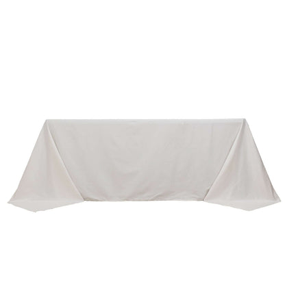 100% Cotton 90"x132" Rectangle Tablecloth White Linen - Seamless, Soft & Breathable Table Cover - NestOCart