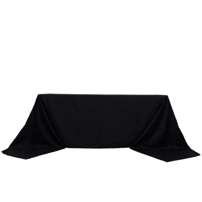 100% Cotton 90"x156" Rectangle Tablecloth Black Linen - Seamless, Soft & Breathable Table Cover - NestOCart