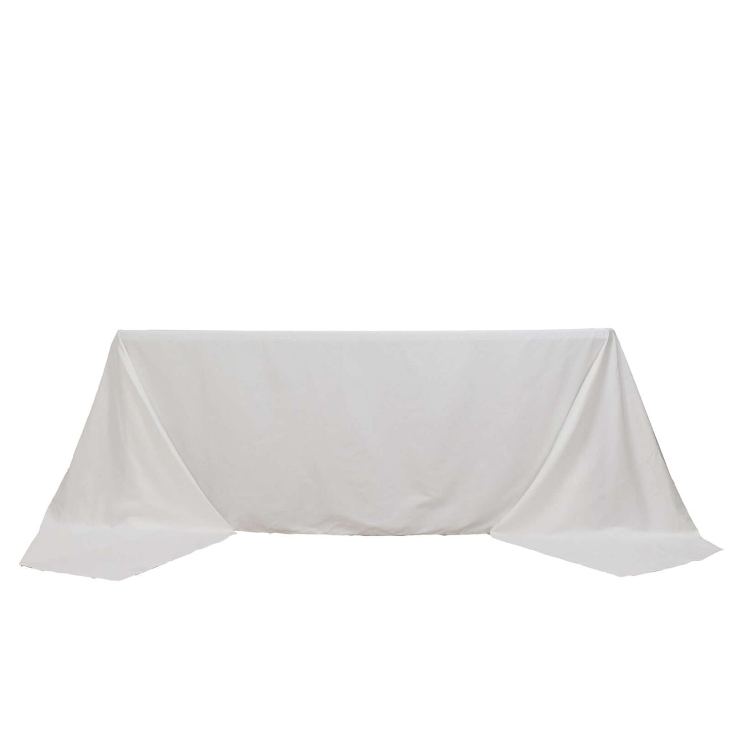100% Cotton 90"x156" Rectangle Tablecloth White Linen - Seamless, Soft & Breathable Table Cover - NestOCart