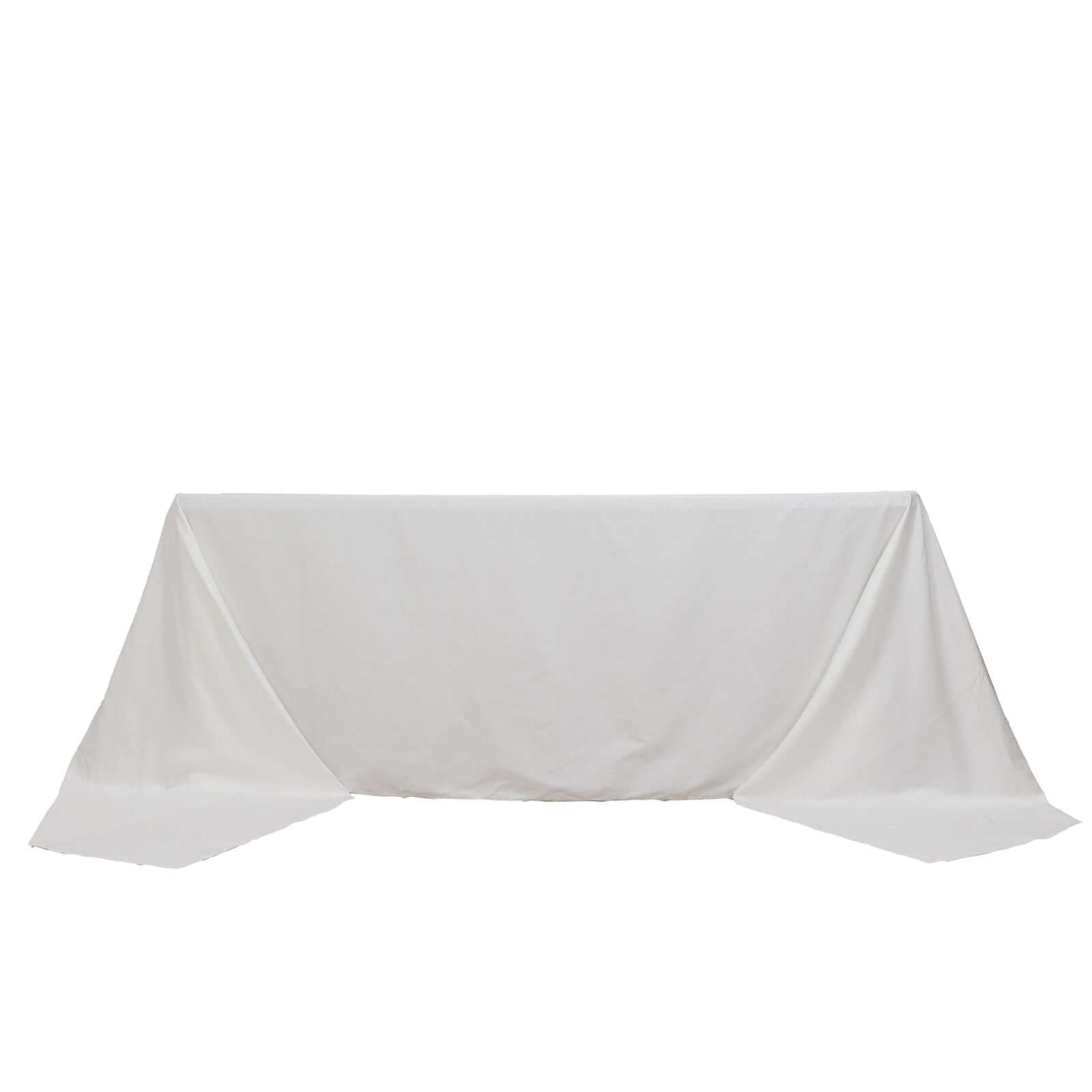 100% Cotton 90"x156" Rectangle Tablecloth White Linen - Seamless, Soft & Breathable Table Cover - NestOCart