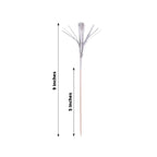 100 - Pack Bamboo Cocktail Sticks Firework Cupcake Toppers Silver - Festive Foil Frills Food Picks 9" - Bell Racket Store