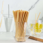 100 - Pack Compostable Straws Plant Based 100% Plastic Free - Biodegradable Wheat Straws for Drinks 6" - Bell Racket Store